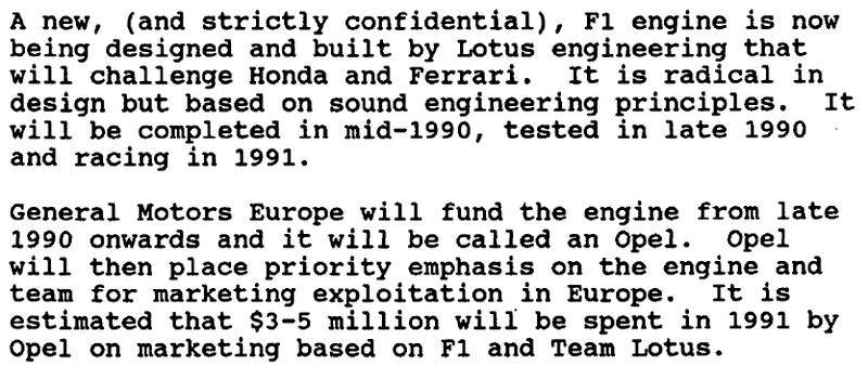 Illustration for article titled Lotus's Formula One charge from Honda through Lamborghini to Opel